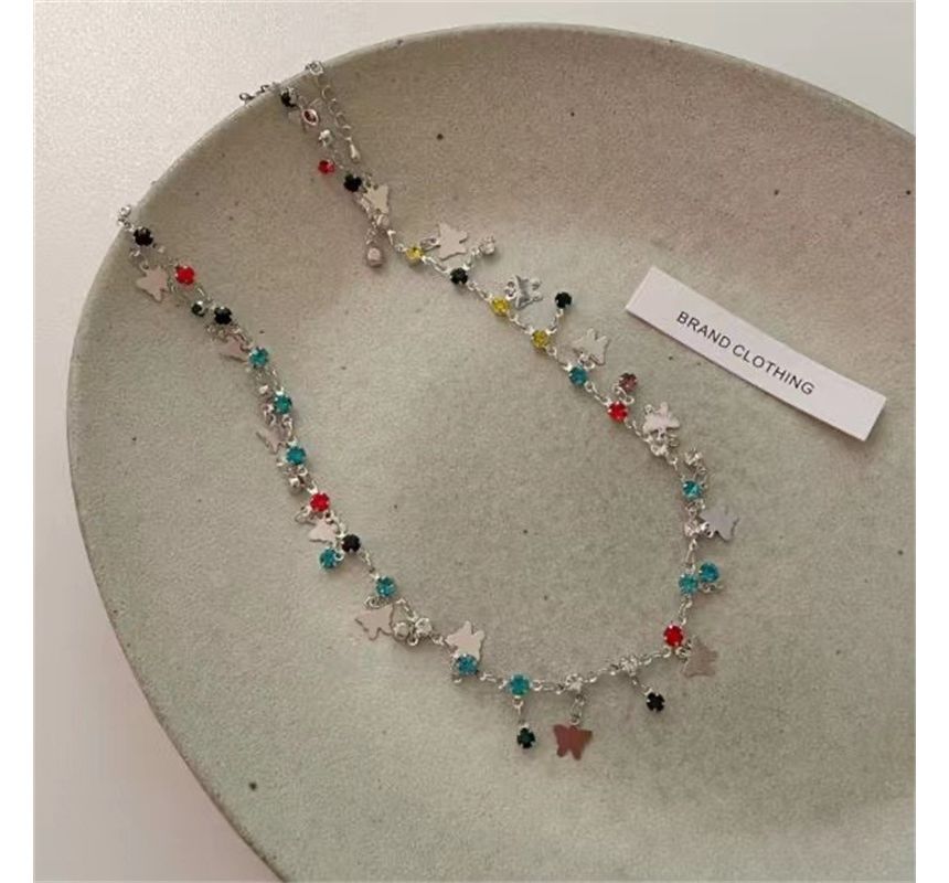 Choker Butterfly Alloy Rhinestone