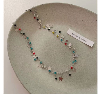 Choker Butterfly Alloy Rhinestone