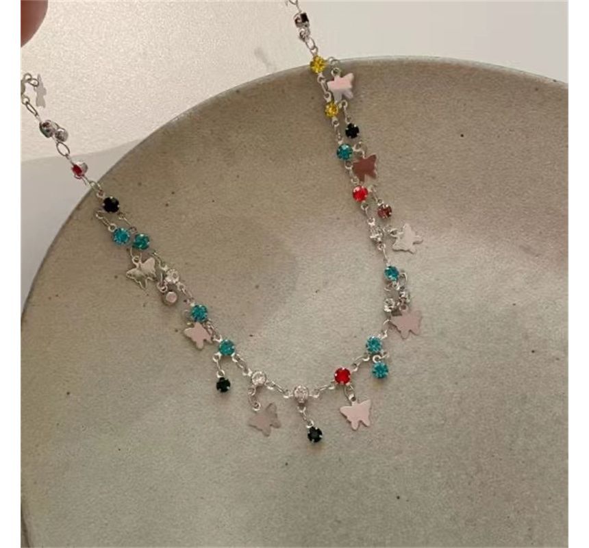 Choker Butterfly Alloy Rhinestone
