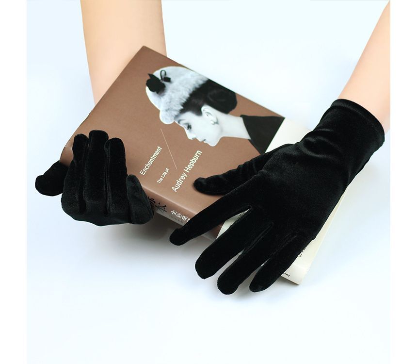 Plain Velvet Gloves