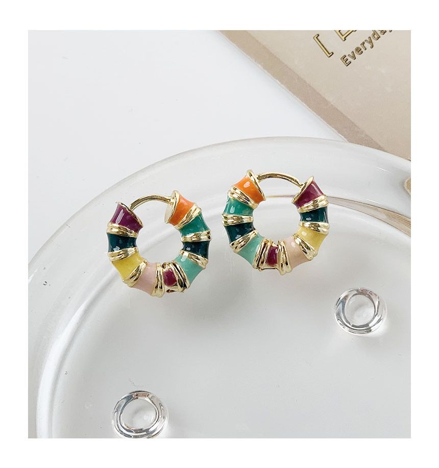 Glaze Alloy Open Hoop Earring / Hoop Earring (various designs)