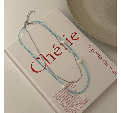 Pearl Choker Layered Alloy Faux