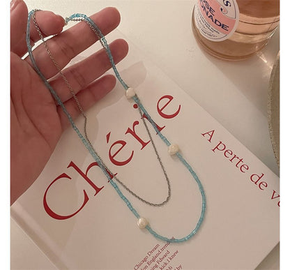 Pearl Choker Layered Alloy Faux