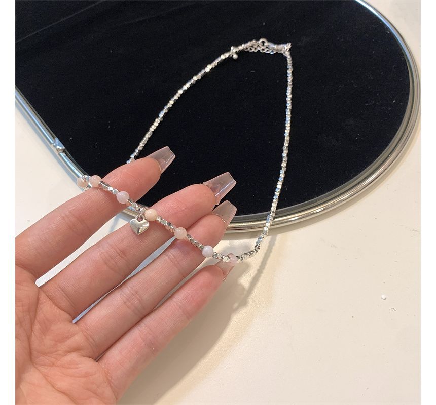 Gemstone Alloy Choker Faux