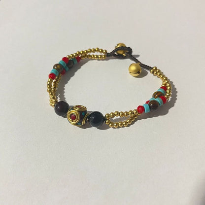 Bead Pendant Cord Choker / Bracelet