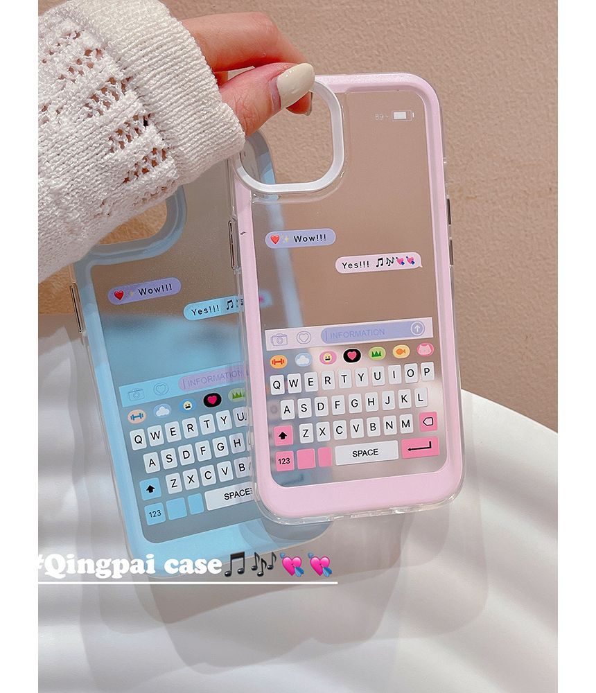 Keyboard Print Phone Case - iPhone 14 Pro Max / 14 Pro / 14 Max / 14 / 13 Pro Max / 13 Pro / 13 / 13 mini / 12 Pro Max / 12 Pro / 12 / 12 mini / 11 Pro Max / 11 Pro / 11 / SE / XS Max / XS / XR / X / 8 / 8 Plus / 7 / 7 Plus