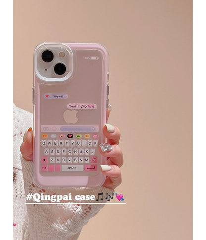 Keyboard Print Phone Case - iPhone 14 Pro Max / 14 Pro / 14 Max / 14 / 13 Pro Max / 13 Pro / 13 / 13 mini / 12 Pro Max / 12 Pro / 12 / 12 mini / 11 Pro Max / 11 Pro / 11 / SE / XS Max / XS / XR / X / 8 / 8 Plus / 7 / 7 Plus