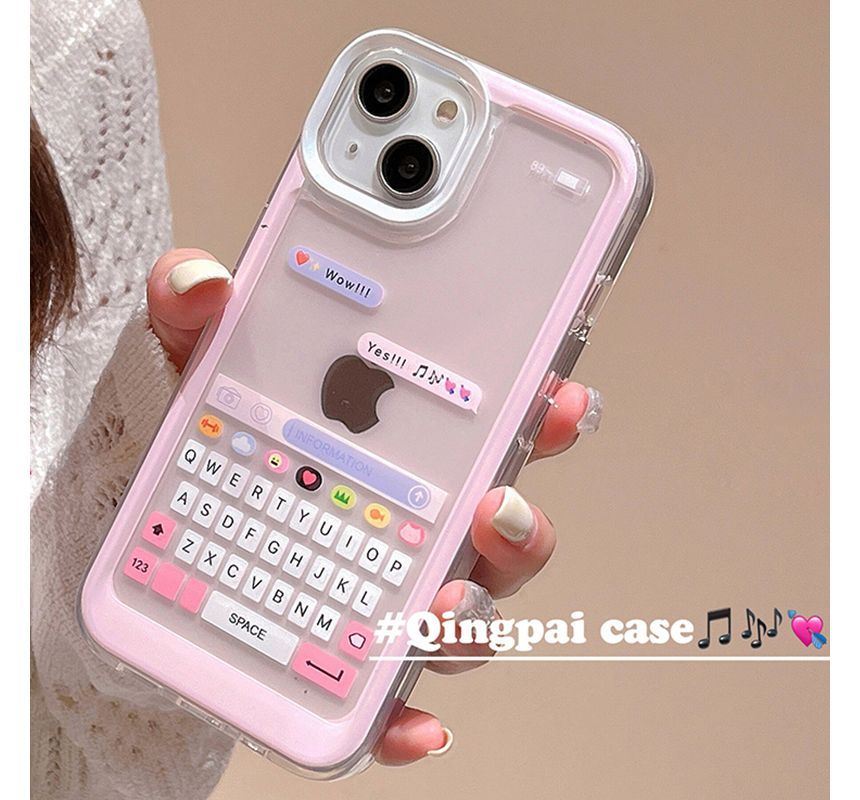 Keyboard Print Phone Case - iPhone 14 Pro Max / 14 Pro / 14 Max / 14 / 13 Pro Max / 13 Pro / 13 / 13 mini / 12 Pro Max / 12 Pro / 12 / 12 mini / 11 Pro Max / 11 Pro / 11 / SE / XS Max / XS / XR / X / 8 / 8 Plus / 7 / 7 Plus