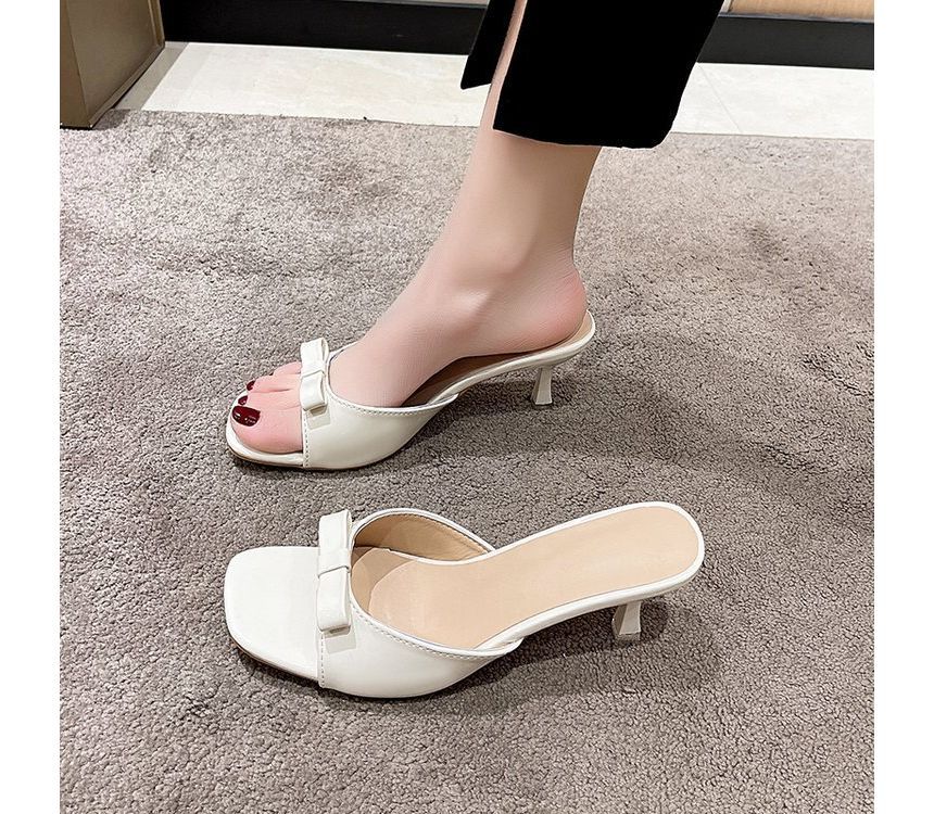 High Heel Bow Sandals