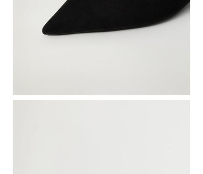 High-Heel Pointed Plain D'Orsay Pumps