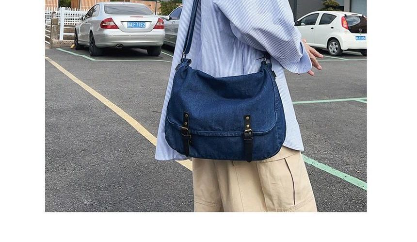 Denim Messenger Bag