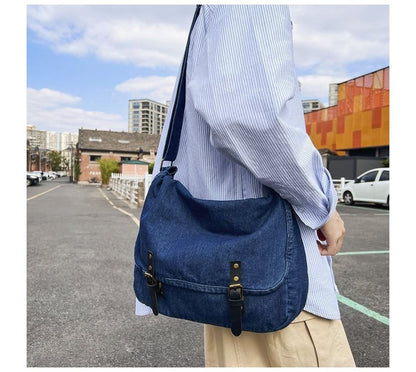 Denim Messenger Bag