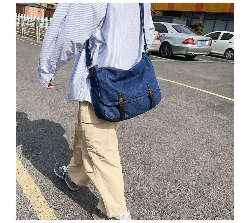 Denim Messenger Bag