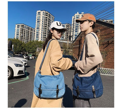 Denim Messenger Bag