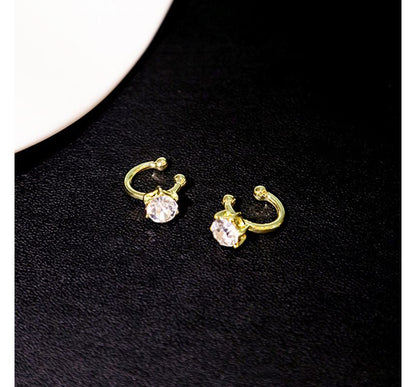 Rhinestone Geometric Alloy Earring