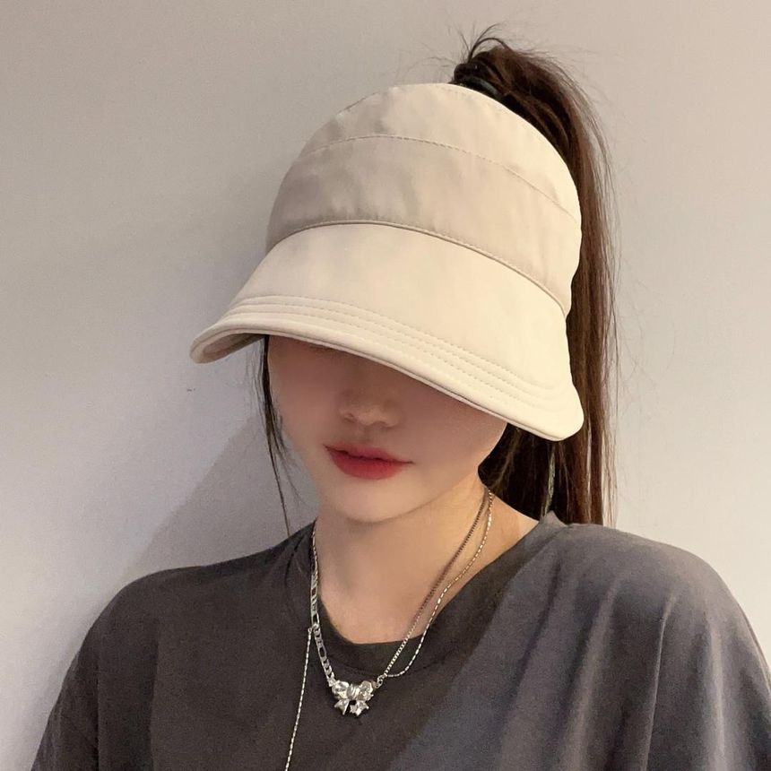 Lettering Open Top Sun Hat