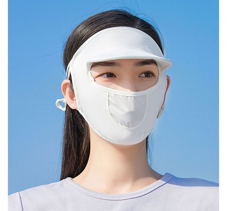 Plain Sun Protection Face Cover with Brim