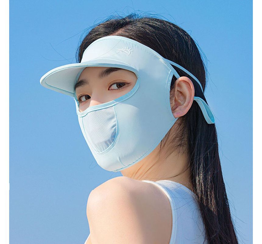 Plain Sun Protection Face Cover with Brim
