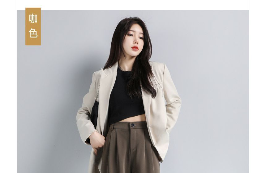 High Waist Plain Wide Leg Slacks (Various Designs)