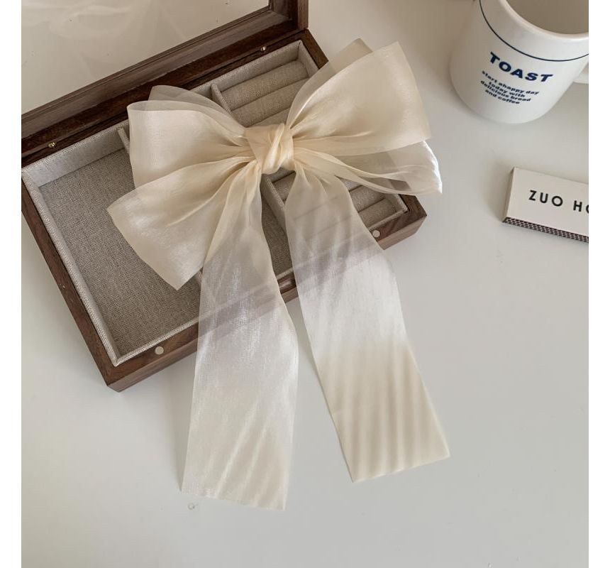 Plain Bow Mesh Hair Clip