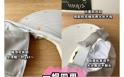 Protection Face Cover Lettering Hat Sun with