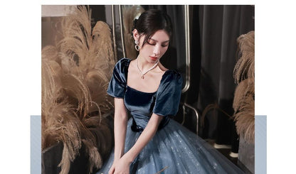 Evening A-Line Gown Glitter Scoop Neck