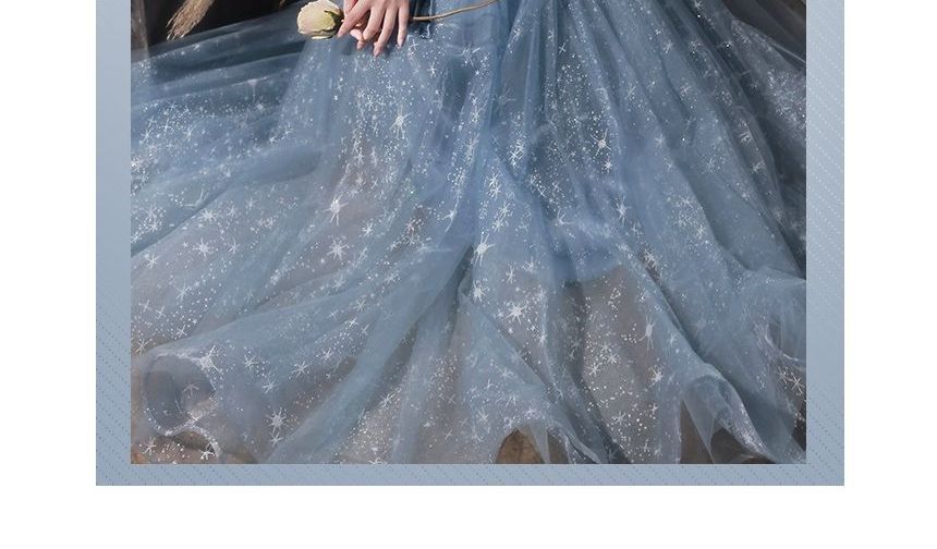 Evening A-Line Gown Glitter Scoop Neck