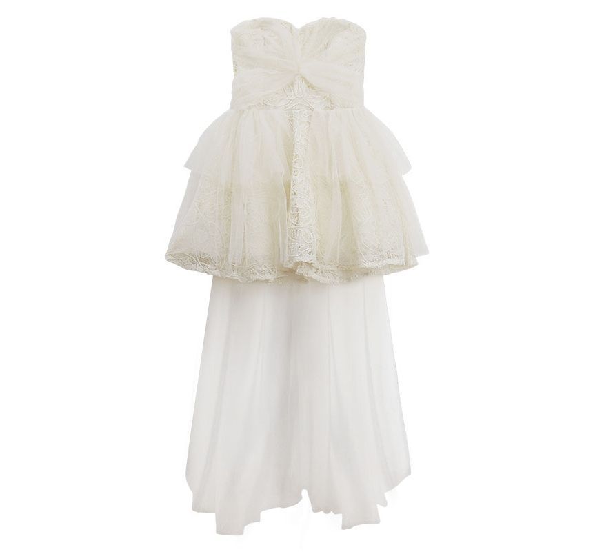Plain Ruched High-Low Panel Mesh Mini A-Line Tube Cocktail Dress