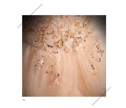 Neckline Cap-Sleeve Evening Sweetheart Gown Mesh A-Line