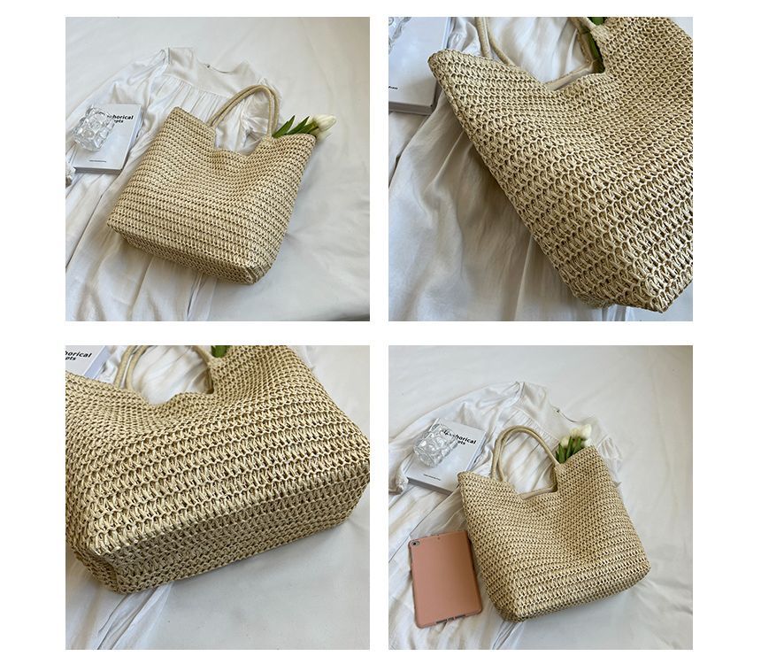 Set: Woven Tote Bag + Scarf