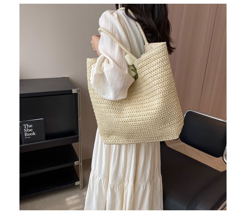 Set: Woven Tote Bag + Scarf