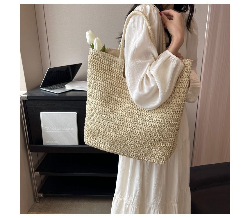 Set: Woven Tote Bag + Scarf