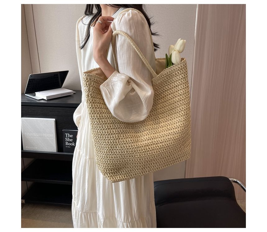 Set: Woven Tote Bag + Scarf