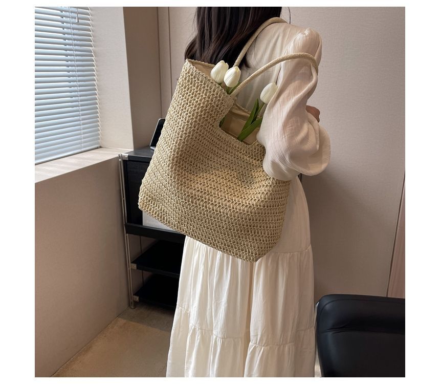 Set: Woven Tote Bag + Scarf