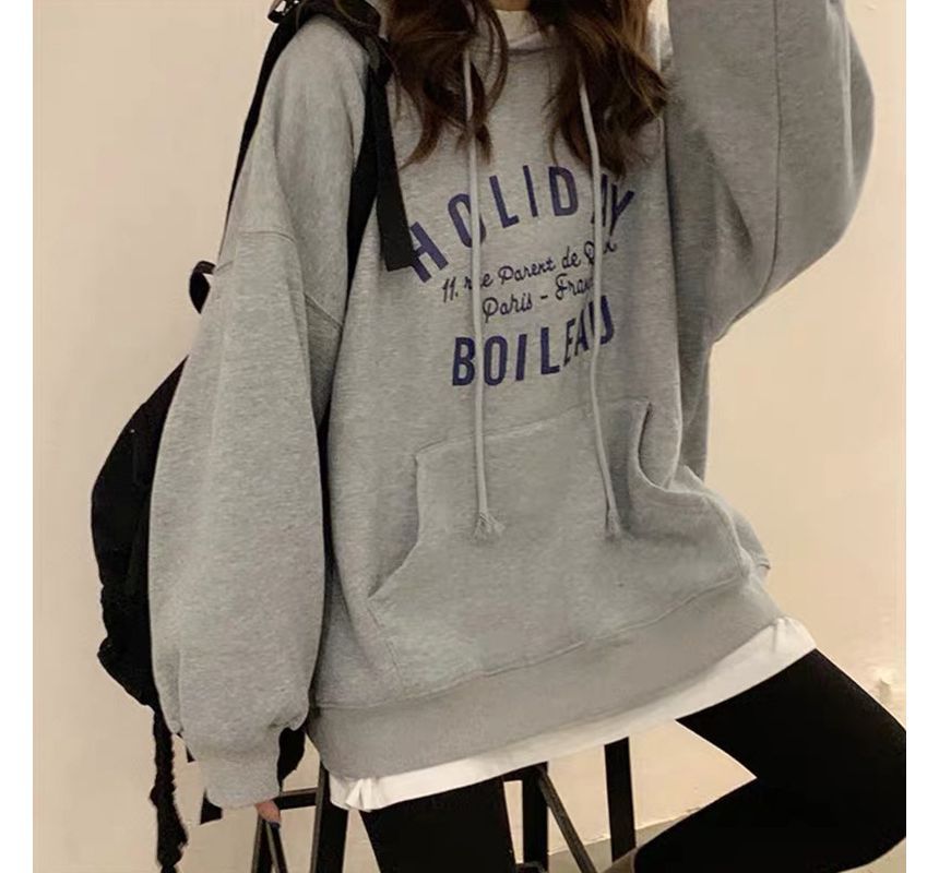 Lettering Oversized Hoodie
