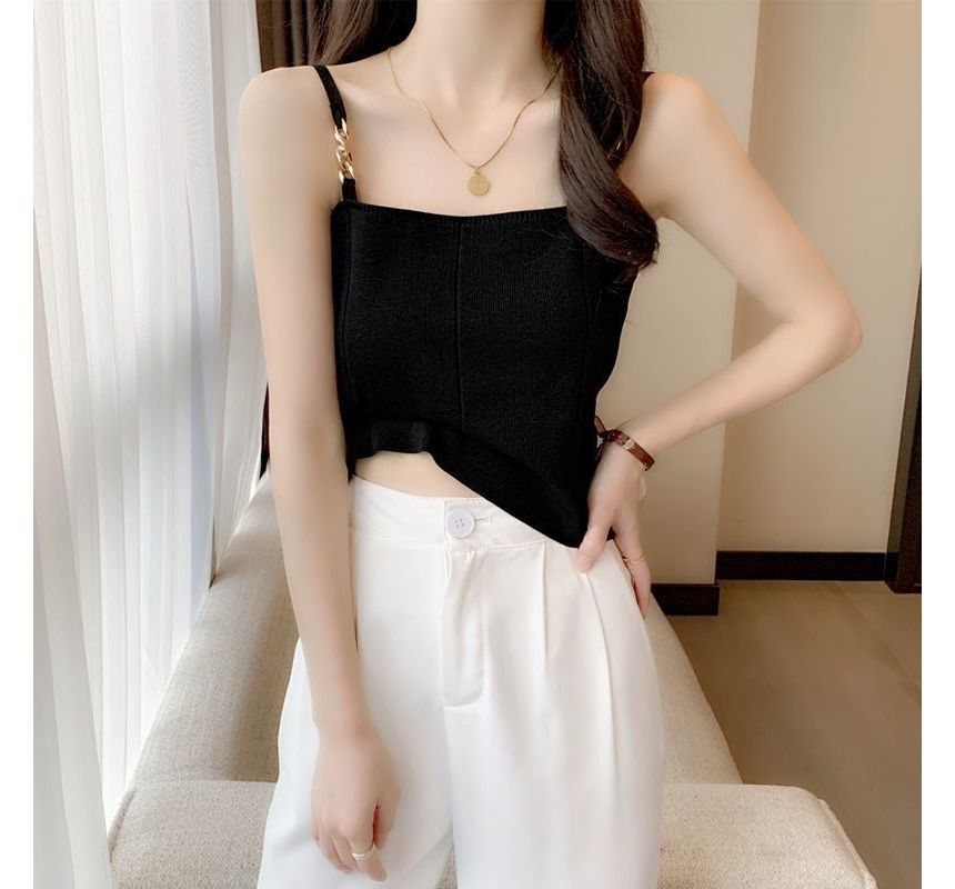 Plain Chain Strap Cami Top