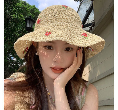 Strawberry Straw Sun Hat