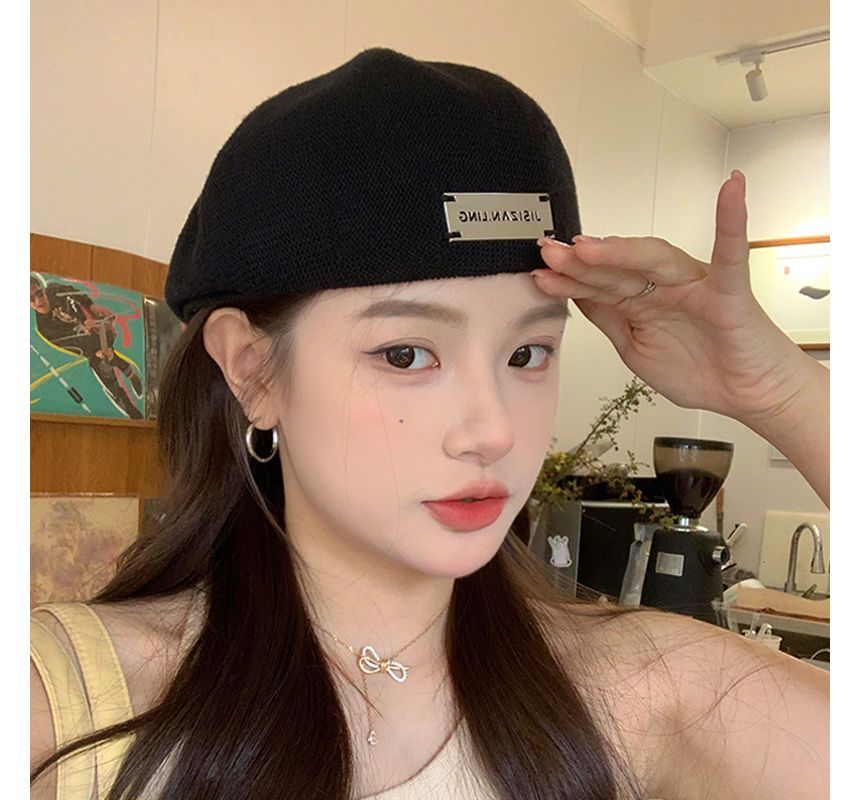 Lettering Beret Hat