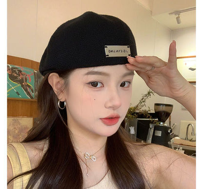 Lettering Beret Hat