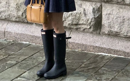 Ärmelloses Mini-A-Linien-Jeanskleid mit eckigem Ausschnitt