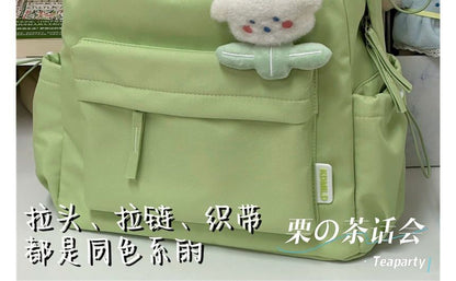 Multi-Pocket Backpack / Bag Charm / Set
