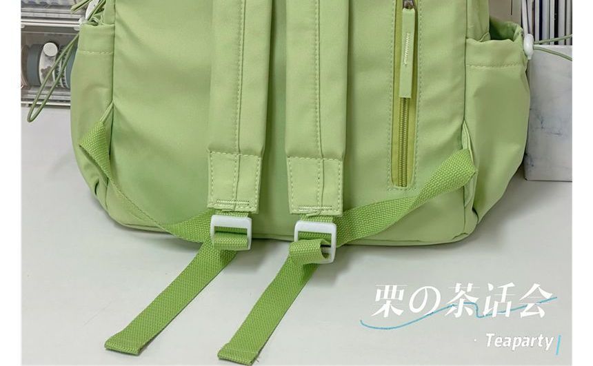 Multi-Pocket Backpack / Bag Charm / Set