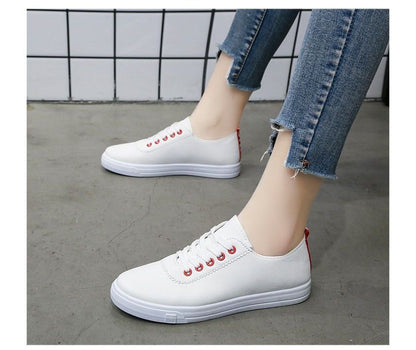 Lettering Faux Leather Sneakers