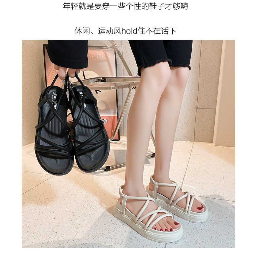 Platform Criss Cross Sandals