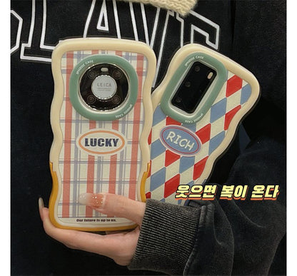 Plaid / Argyle Stand Phone Case - iPhone XR / XS Max / 11 / 11 Pro / 11 Pro Max / 12 / 12 Pro / 12 Pro Max / 13 / 13 Pro / 13 Pro Max / 14 / 14 Pro / 14 Plus