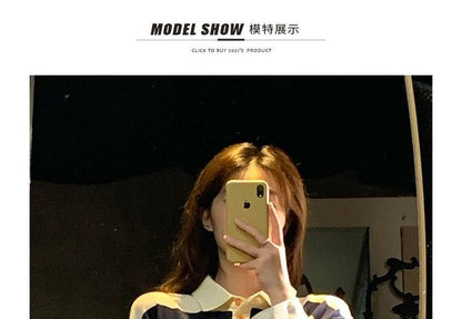 Long-Sleeve Striped Polo Shirt