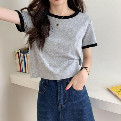 Short-Sleeve Round Neck Ringer T-Shirt