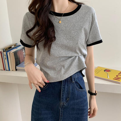 Short-Sleeve Round Neck Ringer T-Shirt
