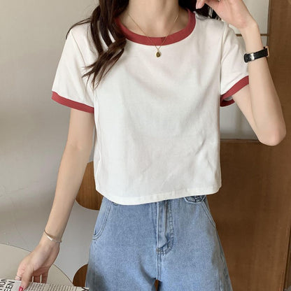 Short-Sleeve Round Neck Ringer T-Shirt