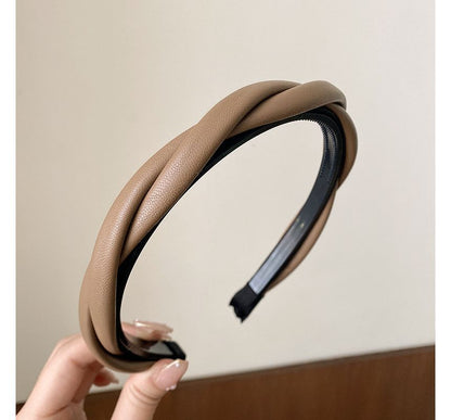 Helical Faux Leather Headband